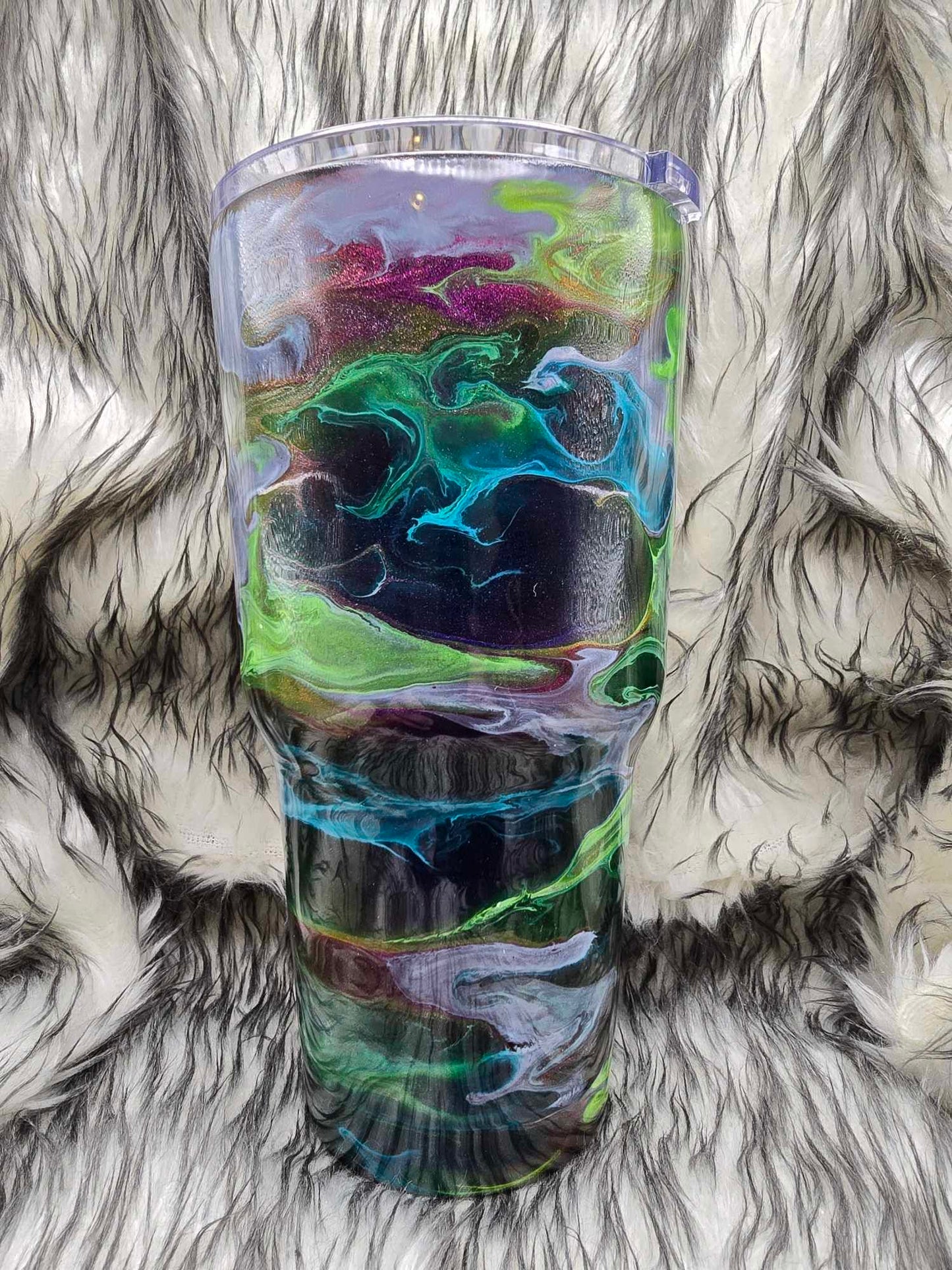 Alcohol Ink Galaxy Swirl Cup