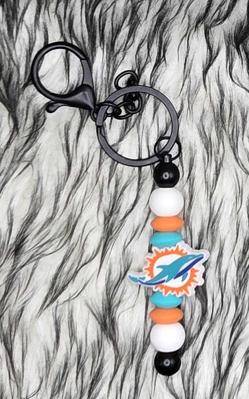 Dolphins Football Keychain