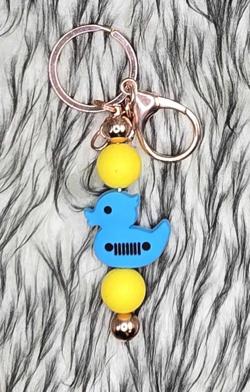 Blue Duck Duck Jeep Keychain