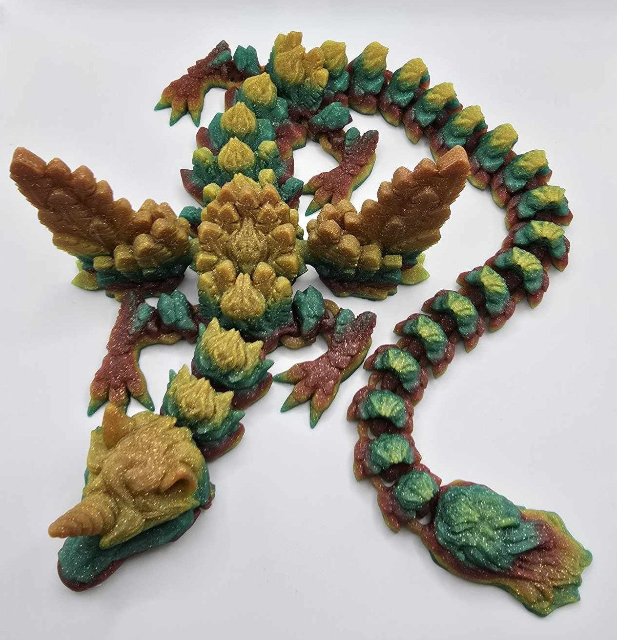 Glitter Rainbow Dragon with wings