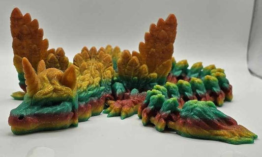 Glitter Rainbow Dragon with wings