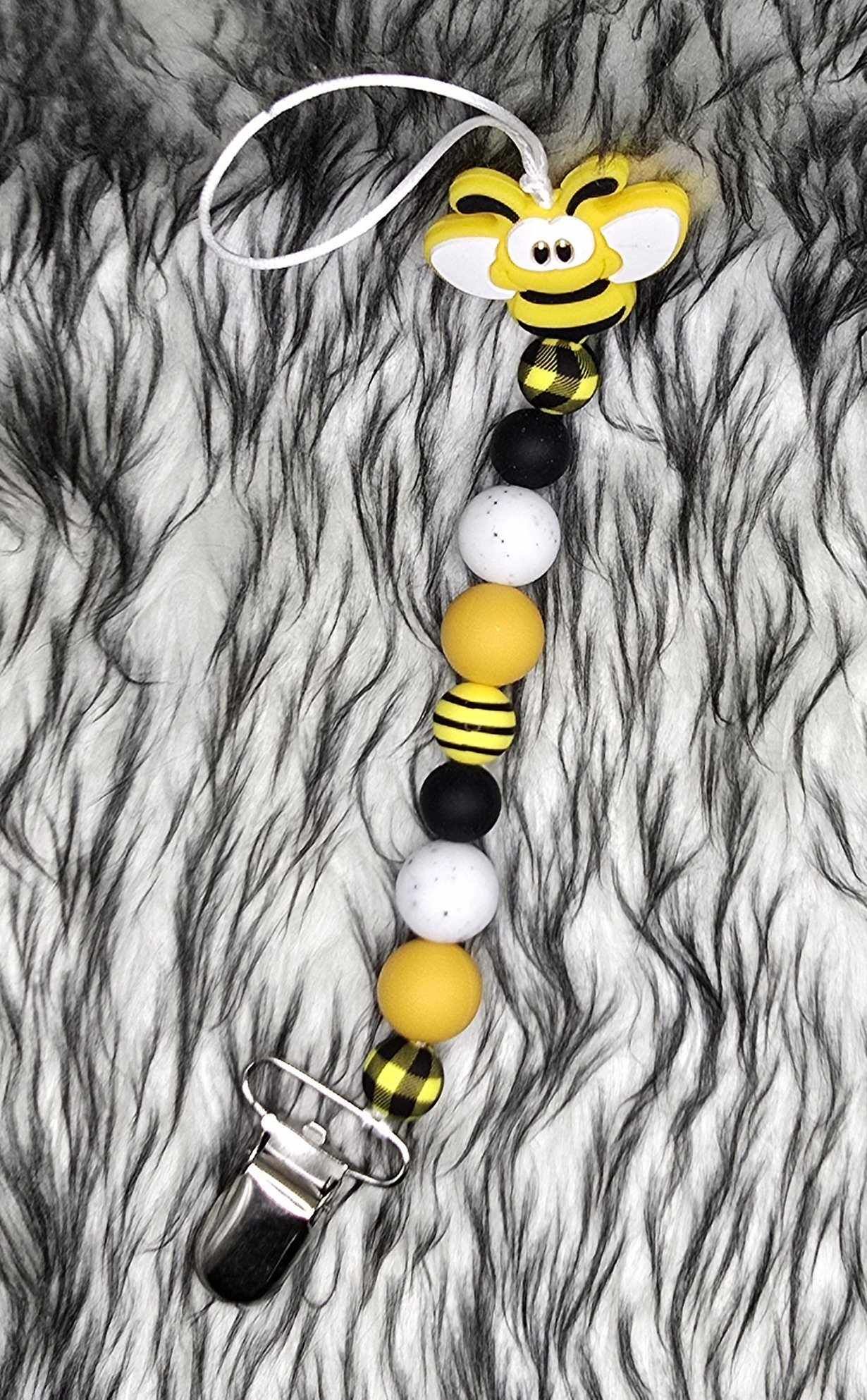 Bumble Bee Pacifier Clip – Seven G Designs
